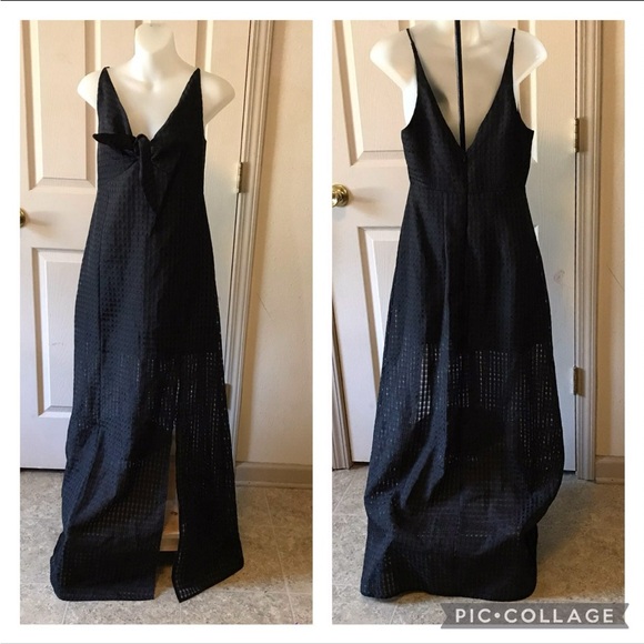 NWT Size 2 BCBGeneration black Checkered Bow Maxi Dress.  Retail 126.00. - Picture 1 of 5